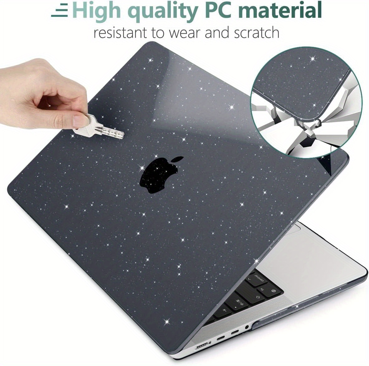 TeDaWen Convient pour MacBook Air 13,6 version 2023 et 2022, modèle : puce  A2681 M2, coque rigide en plastique, protecteur d'écran et housse de