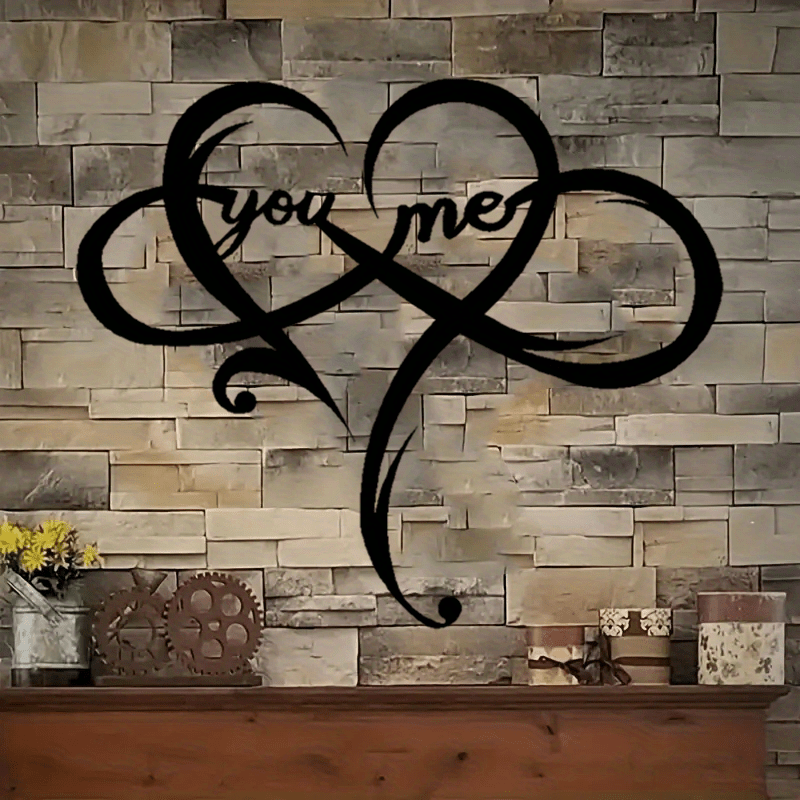 New Cute Heart shaped Metal Wall Decor perfect Family " " Temu United