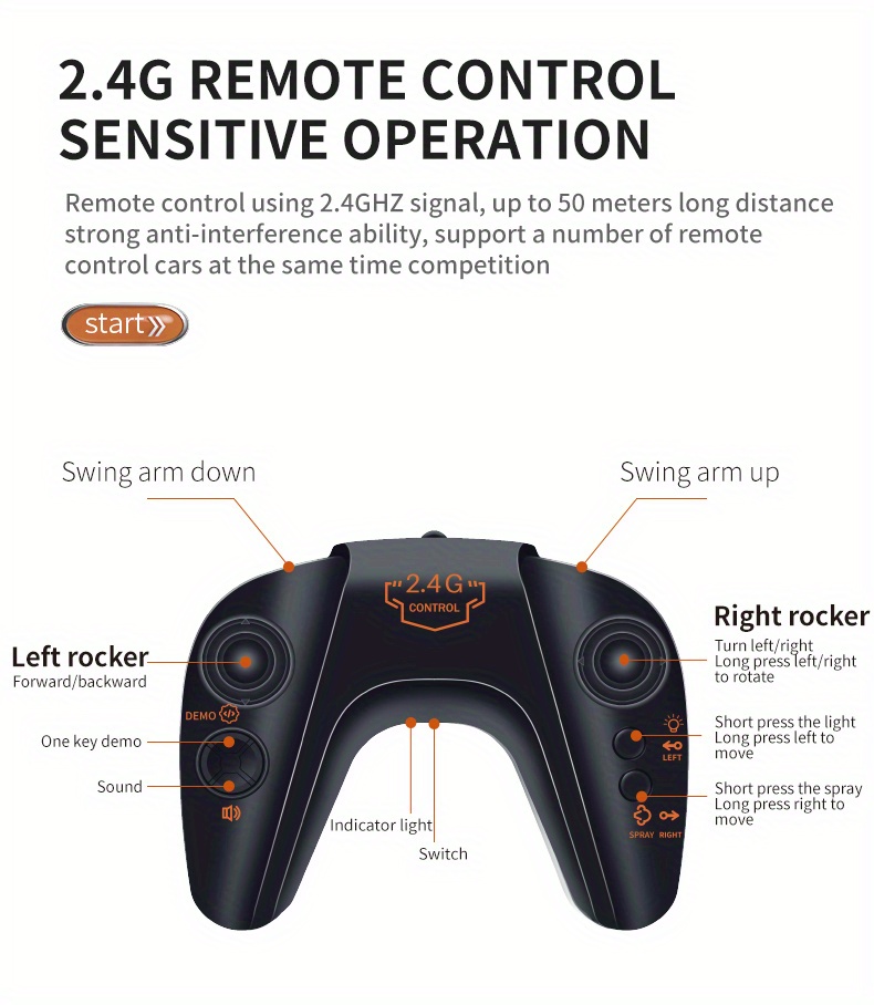 cj03 pro six wheeled water jet stunt multi function remote control vehicle variable modeling 360 drift spray cooling lighting rc car details 14