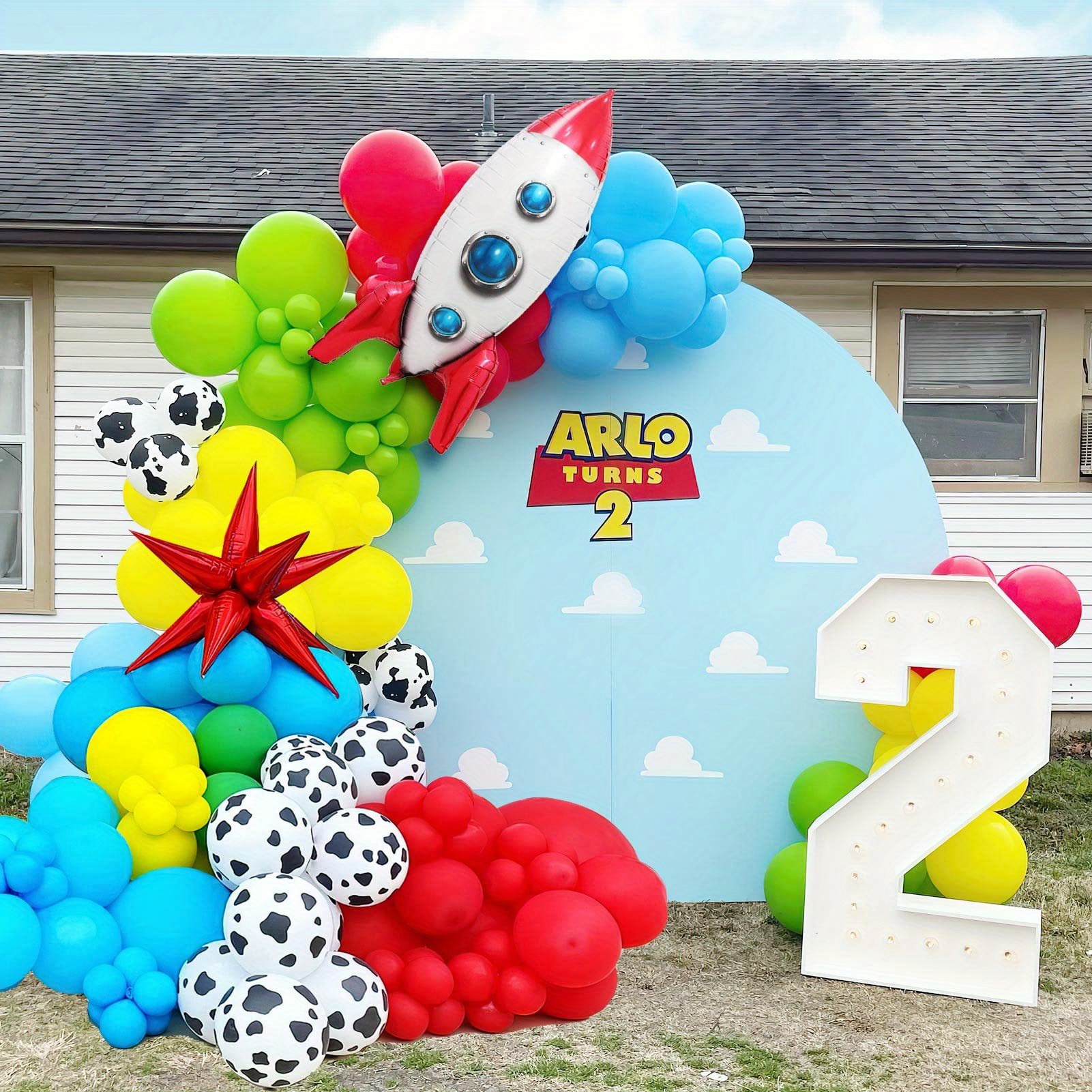 DIWULI Juego de globos espaciales de cumpleaños de 3 años, globo de cohete,  globos del espacio exterior, globo rojo número 3, suministros de fiesta de