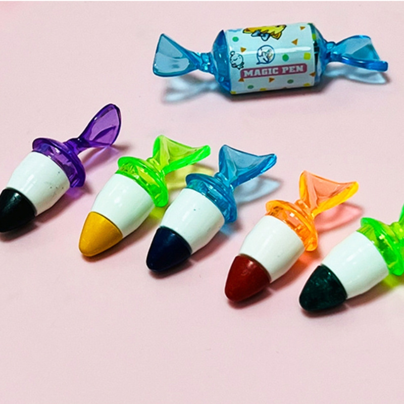 Candy Shaped Crayon Cute Cartoon Pen Portable Mini Toy Candy - Temu