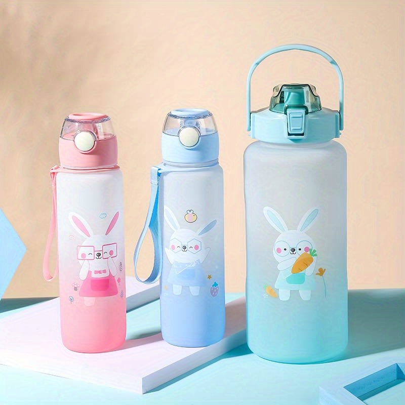 Children Thermos Cute Baby Water Bottle 360ml Straw Insulated Cup Cartoon  Bunny Kawaii Tumbler Portable 316 Safety Vacuum Flasks - AliExpress