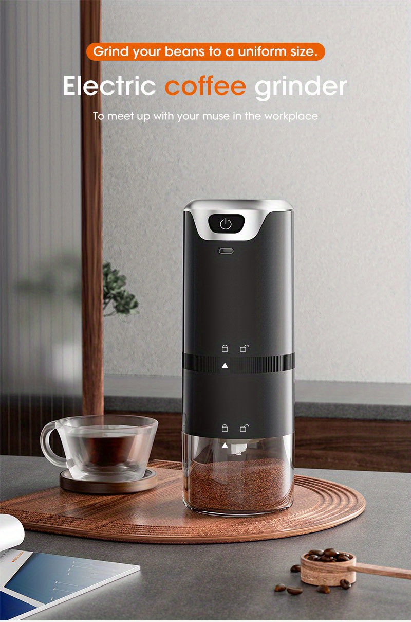 Portable Electric Ceramic Conical Burr Coffee Grinder - Temu
