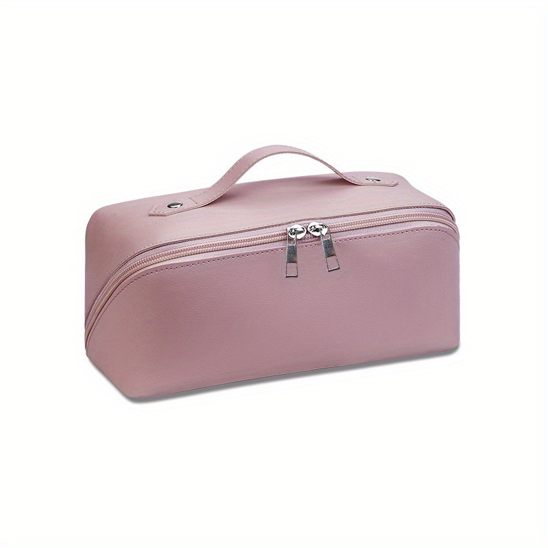 Waterproof Travel Cosmetic Bag - Large Capacity Leather Makeup Bag For Full  Sized Toiletries And Cosmetics - Temu