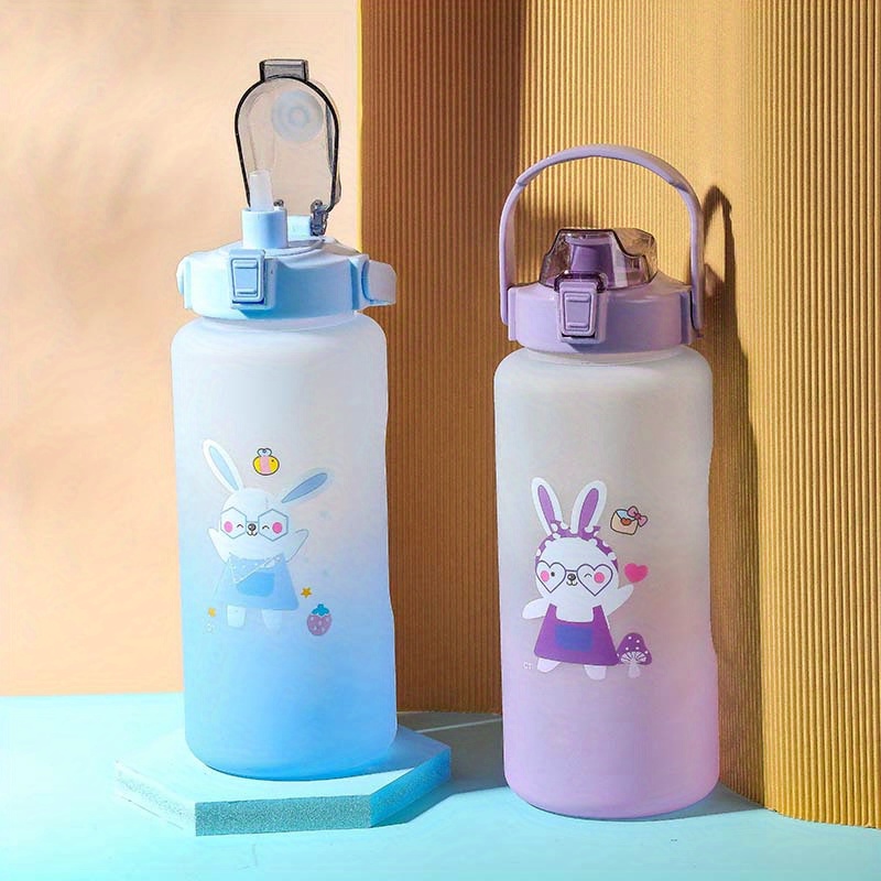 Glass Tumbler With Lid And Straw, Cartoon Bunny Dog Girl Water Bottle, Cute  Kawaii Water Cups, Summer Winter Drinkware, Travel Accessories - Temu  United Arab Emirates