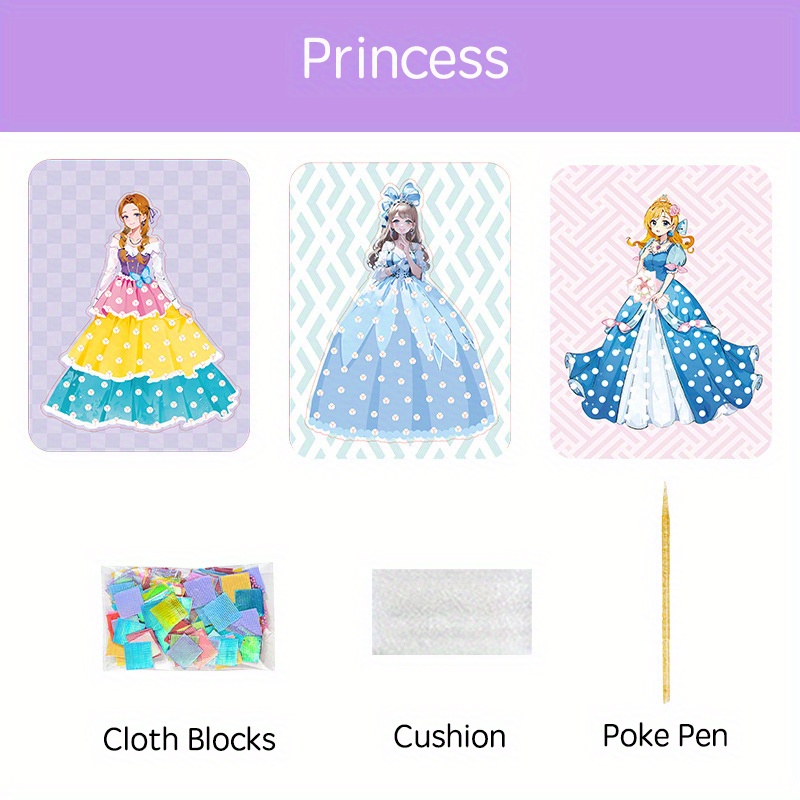 Princess Fairy Poking Painting Kit Dress Up Painting For - Temu