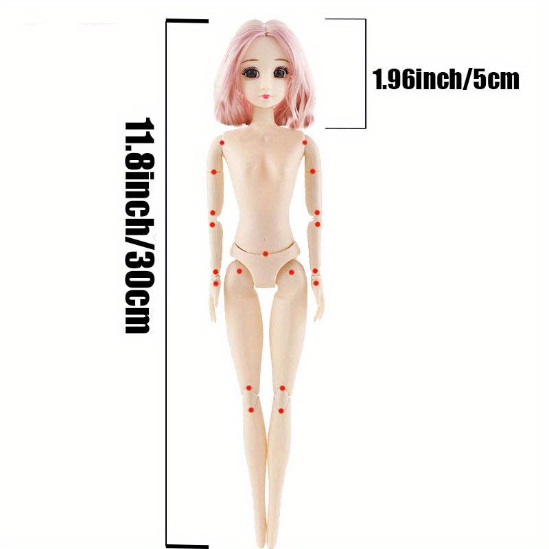 30cm DIY Princess Dolls 18 Moveable Joints Doll Body 3D Eyes Girls Dolls  Toys for Children Birthday Gifts BJD Dolls