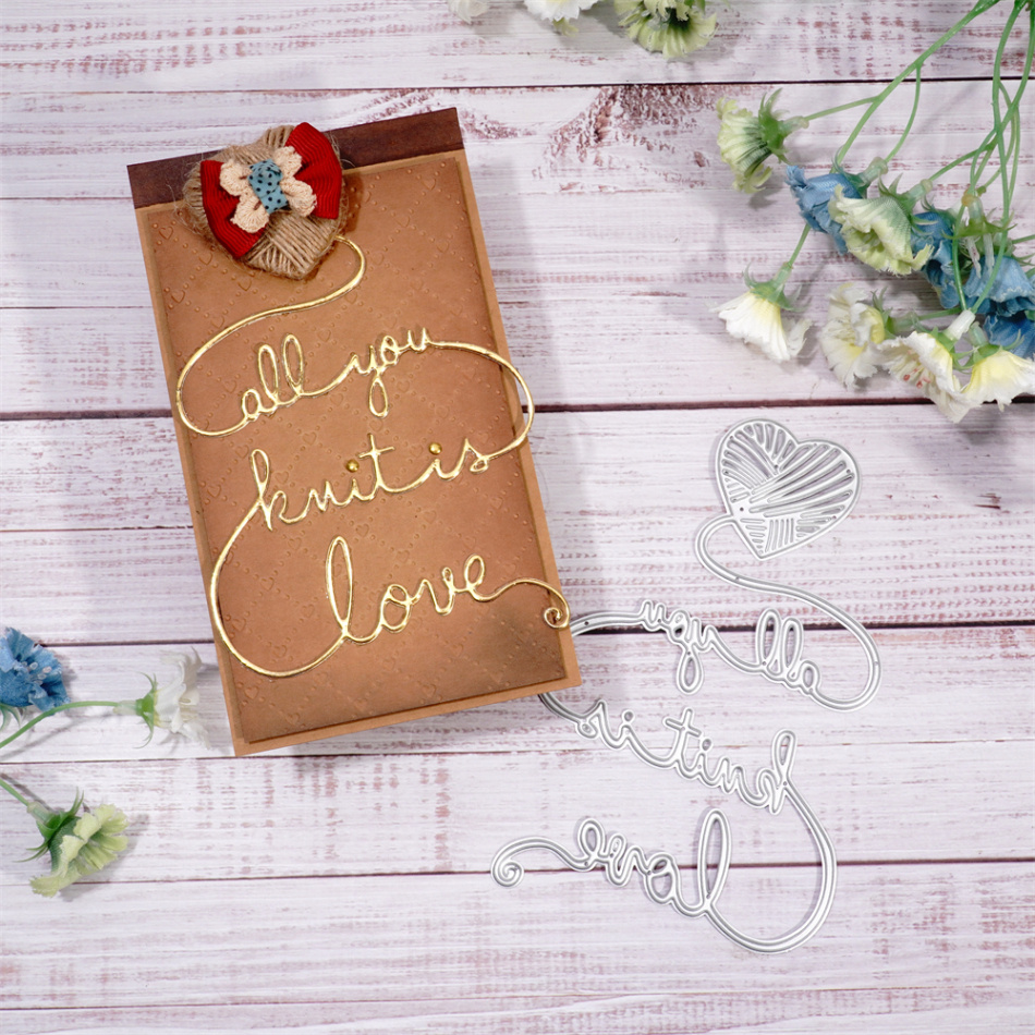 Metall-Stanzformen 8,4x6,8cm - Stricken Motive Für Kartenbasteln & Scrapbooking