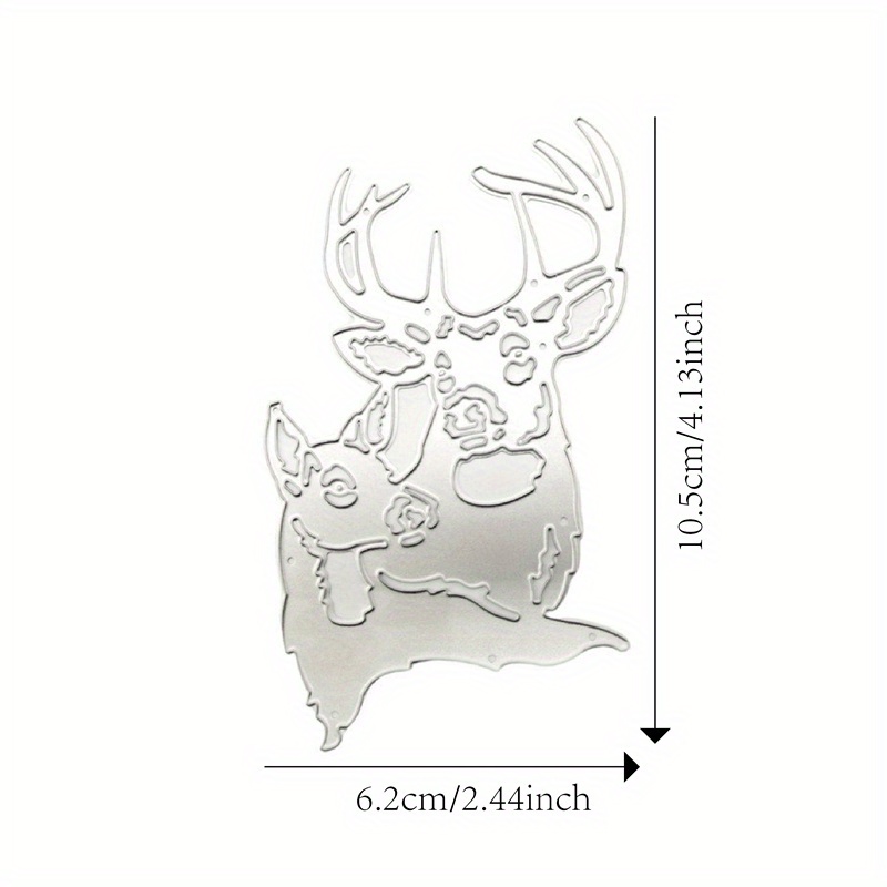Suitable For Diy Scrapbooking Christmas Deer Head Series Metal Carbon Steel Die Cutting Stamps