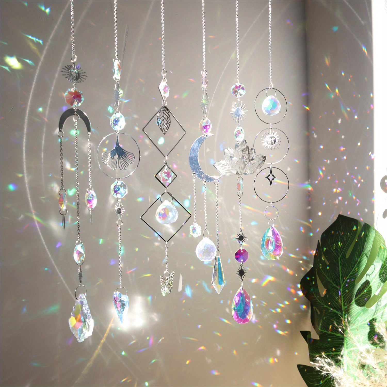 H & D-Attrape-soleil en cristal avec pendentif prisme en verre