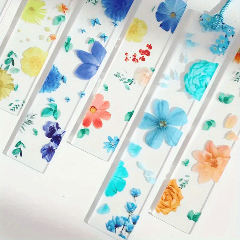 Flower Transparent Acrylic Bookmark - Temu