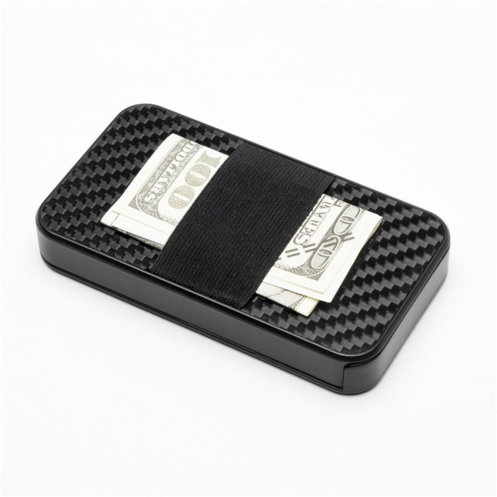 New Card Holder Wallet For Men Carbon Fiber Aluminum Box Card Holder