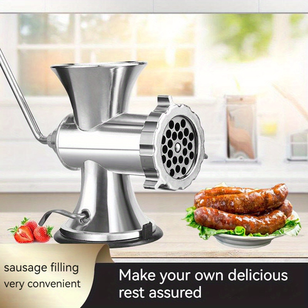 Meat Grinder Mincer Stuffer Hand Manual Sausa Filler Maker Machine Kitchen  Tool
