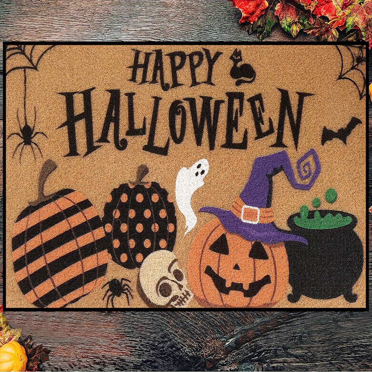 Happy Halloween Doormat, Outside Door Mat, Non-slip Super Absorbent Rug,  Suitable For Door, Washable Rv Bathroom Mat - Temu