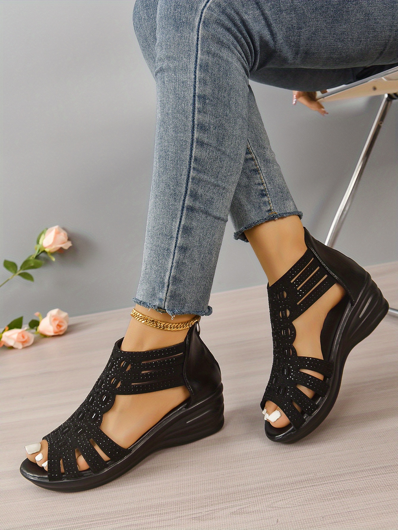 womens wedge sandals kohls
