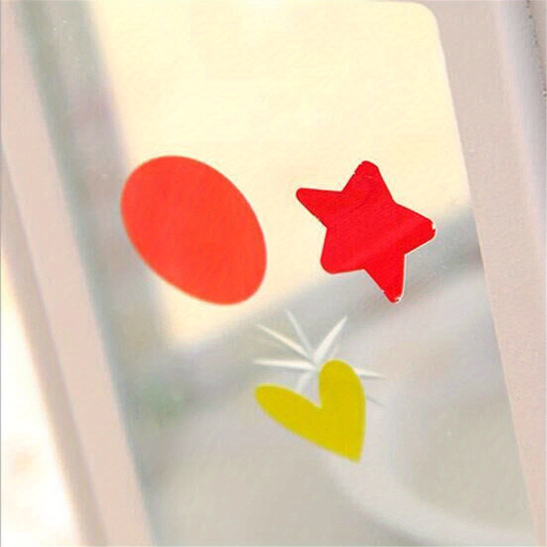 Colorful Heart and Star Shape Self Adhesive Stickers, for Scrapbooking and  Kid DIY Arts Crafts，1.5 inches 