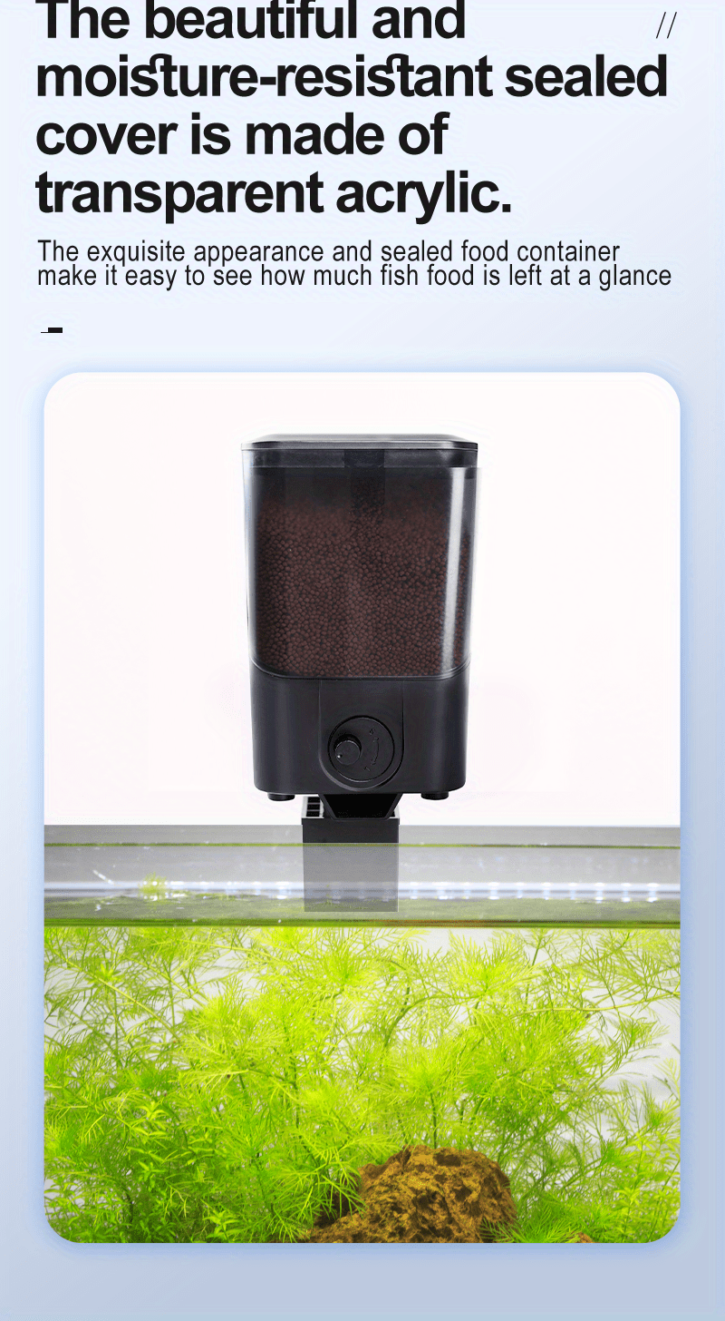 Large Automatic Fish Feeder 14 Fl.oz Patented Revolutionary Temu