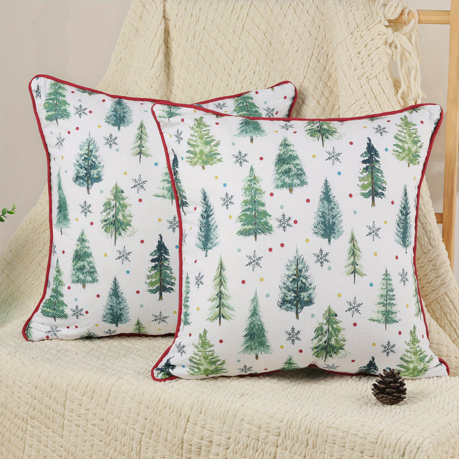 Nordic Style Christmas Throw Pillow Suffed Square Pillow - Temu