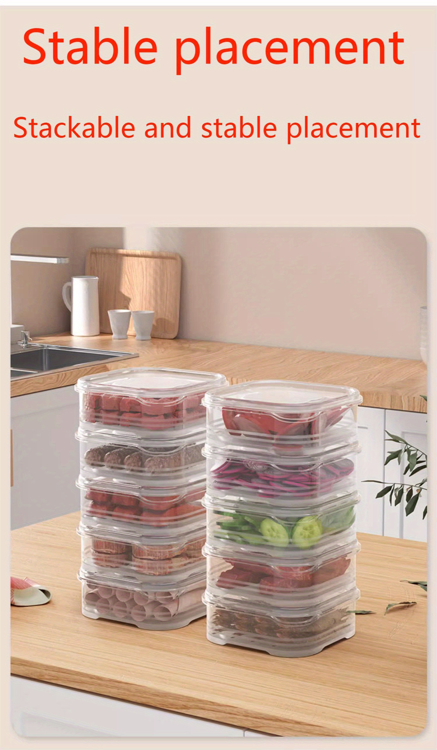 Stainless Steel Refrigerator Food Preservation Box, Fruit Vegetable And  Meat Airtight Storage Box, Kitchen Storage Container, Food Storage Jar,  Kitchen Supplies - Temu