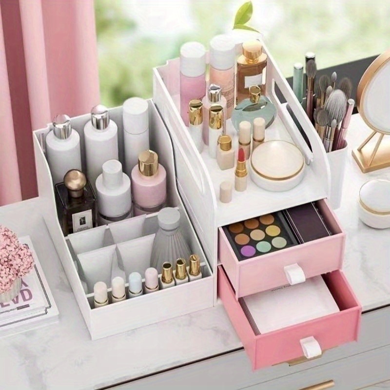 1pc Plastic Multi-layer Tabletop Cosmetic Storage Box