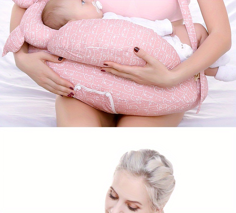 Oreiller d'allaitement pour bébé - support biberon