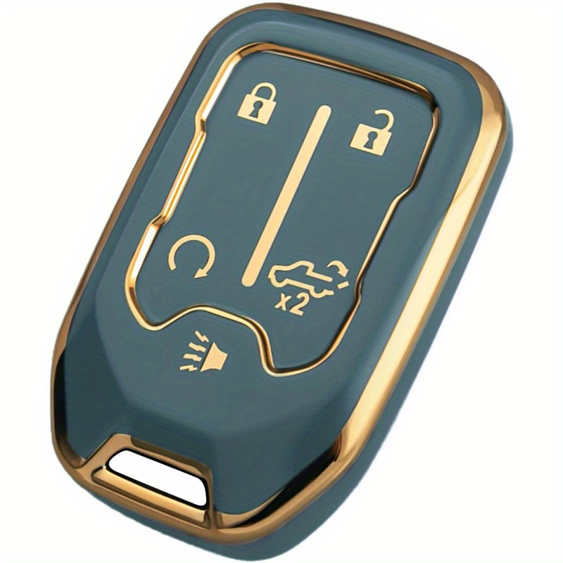  RUABIBAN Key Fob Cover Compatible with 2019 2020 2021 2022  Chevy Silverado GMC Sierra 1500 2500HD 3500HD Terrain Acadia Smart Key  Protector Shell 5 Buttons : Automotive