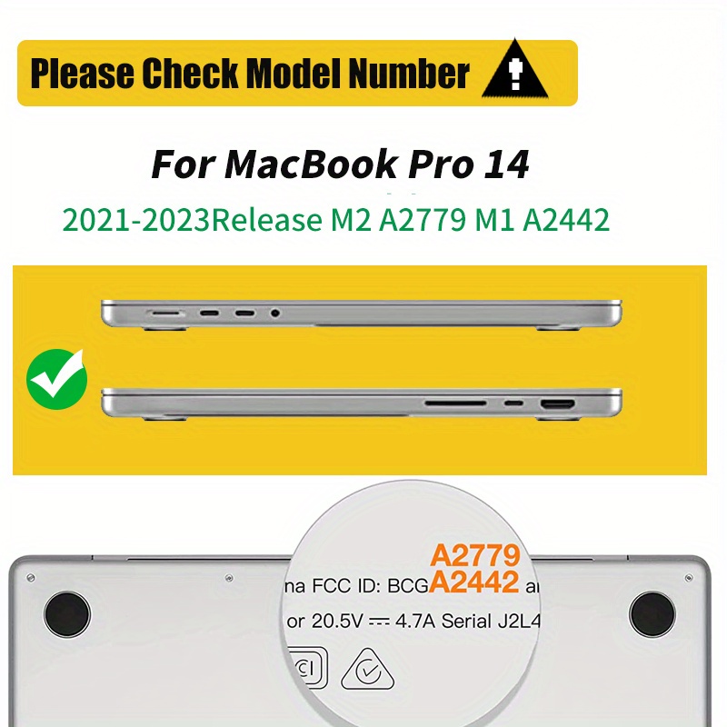 Pour MacBook Pro 14 Pouces M1 Chip 2023/2022/2021 Release M1 - Temu Belgium