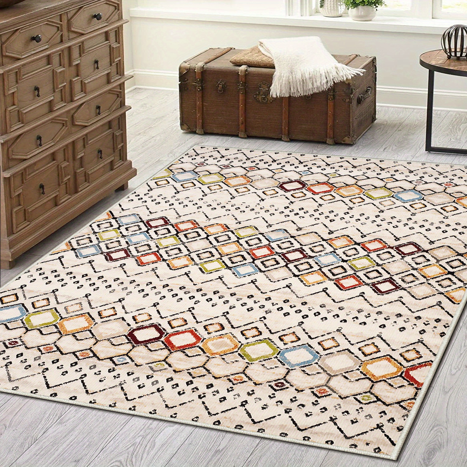 Large Moroccan Tribal Area Rugs Outdoor Indoor Geometric - Temu