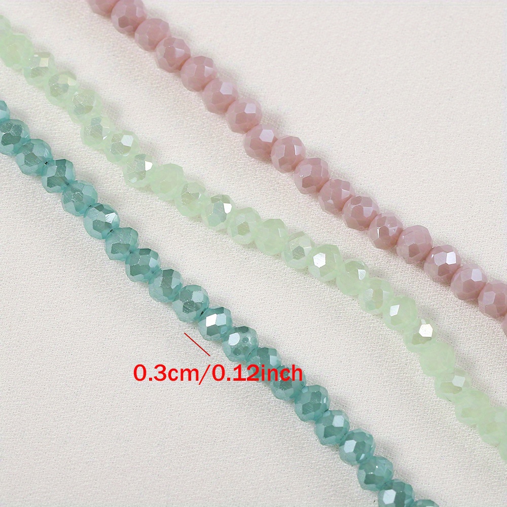 120pcs Glass Beads Faceted Loose Spacer Round Beads for DIY Bracelet Necklace Elegant Handicrafts Jewelry Making Supplies