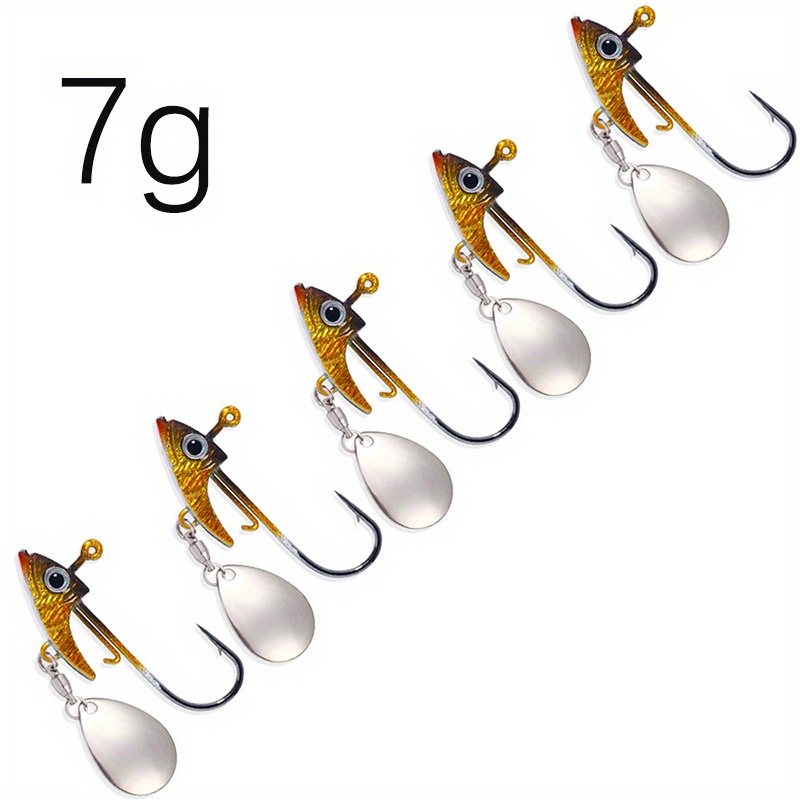 5Pcs/lot Rotate Metal Spinner Lead Jig Head Fishing Hook 2g - 4g Jig Hooks  For Soft Fishing Lure Carbon Steel Fish hooks WD-067 - Price history &  Review