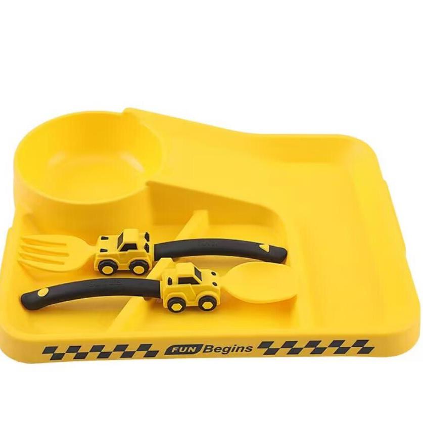 Construction Plate & Utensils, Kids Dinnerware Sets