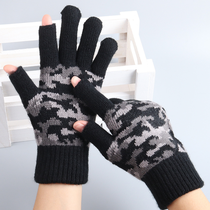 1 Paire De Gants D'hiver Extensibles Camo Pour Garçons Et Filles