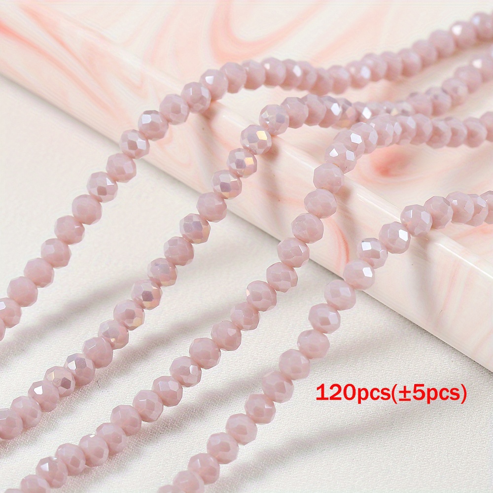 80pcs Upscale AB Pink Wheel Austra Crystal Round Faceted Loose Crafts Beads  for Jewelry Making DIY Bracelet Accessorise