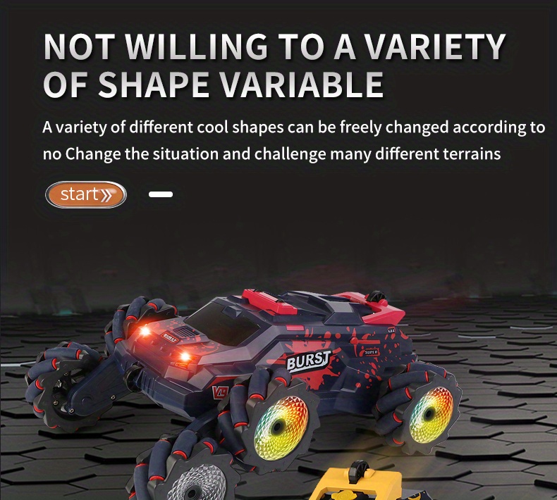 cj03 pro six wheeled water jet stunt multi function remote control vehicle variable modeling 360 drift spray cooling lighting rc car details 6