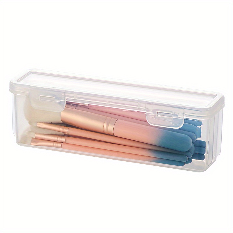 Use This Transparent Storage Box To Organize Your Makeup Brushes!