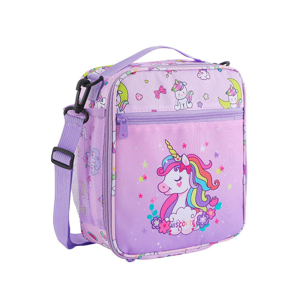 1pc Cartoon Unicorn Single Shoulder Portable Lunch Bag, Outdoor