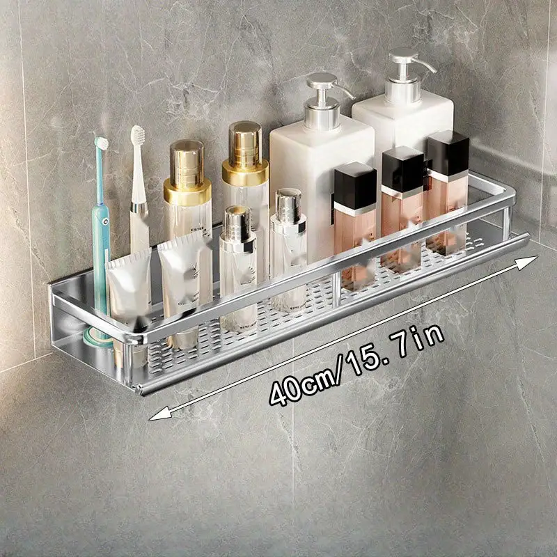 Wall Mounted Bathroom Shelf, Cosmetic Storage Rack, Shower Caddy