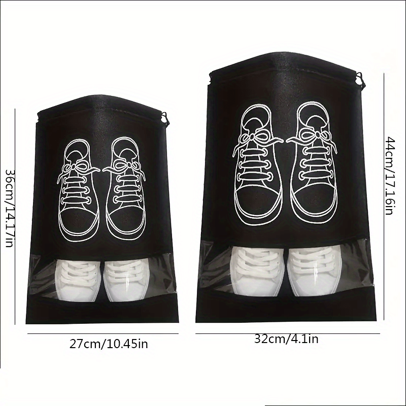 5pcs Non-woven Travel Portable Bag, Waterproof Pocket, Clothing Classified Hanging Bag