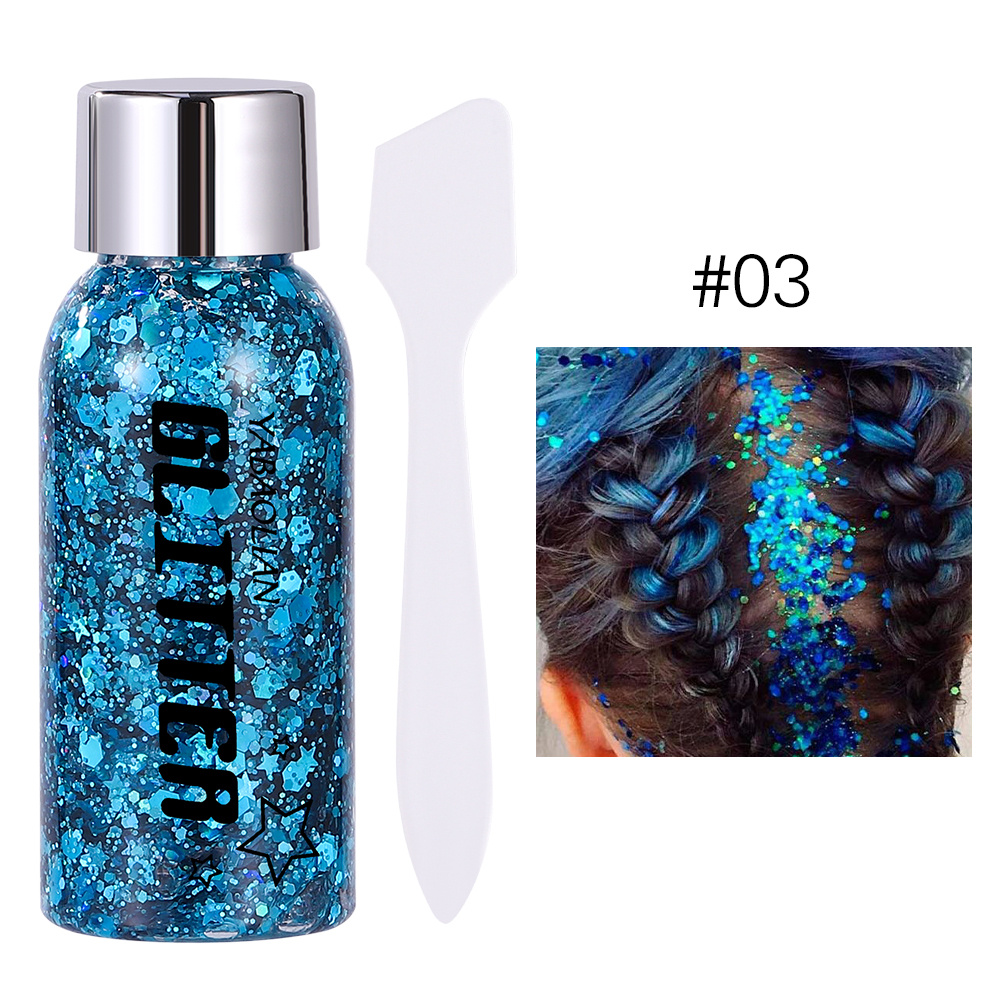 Multi-Colored Face & Body Glitter - Mermaid Sequin Body Glitter Gel -  Rainbow Chunky Glitter Gel for Festival Rave Makeup Face Body Nails (Blue)  - Yahoo Shopping