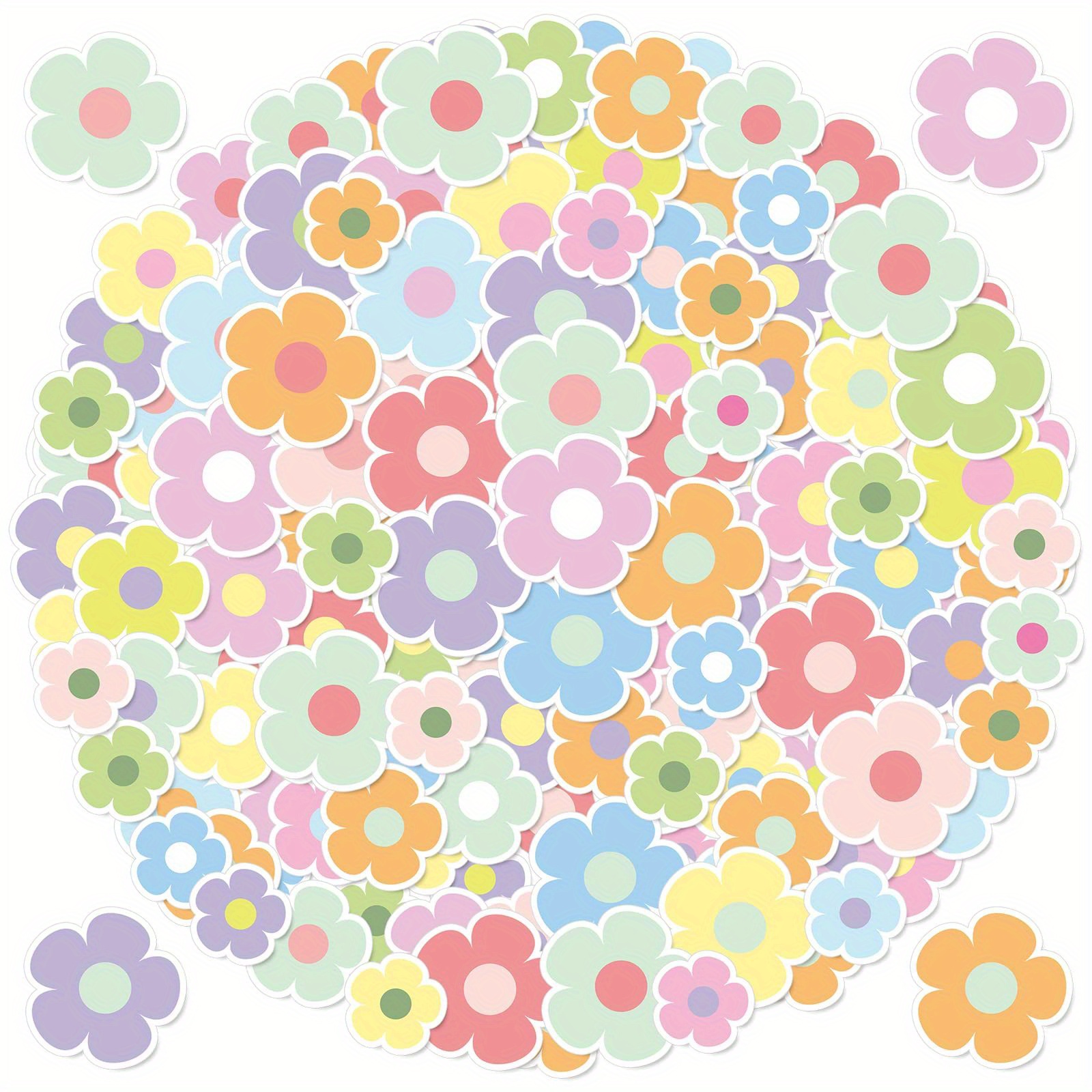 Mini Flower Stickers For Scrapbooking Mini Flower Shapes Stickers ...