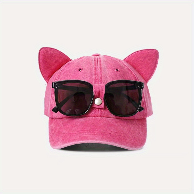 Women Adjustable Cat Ears Cap Baseball Sun Hats Hip Hop Hat