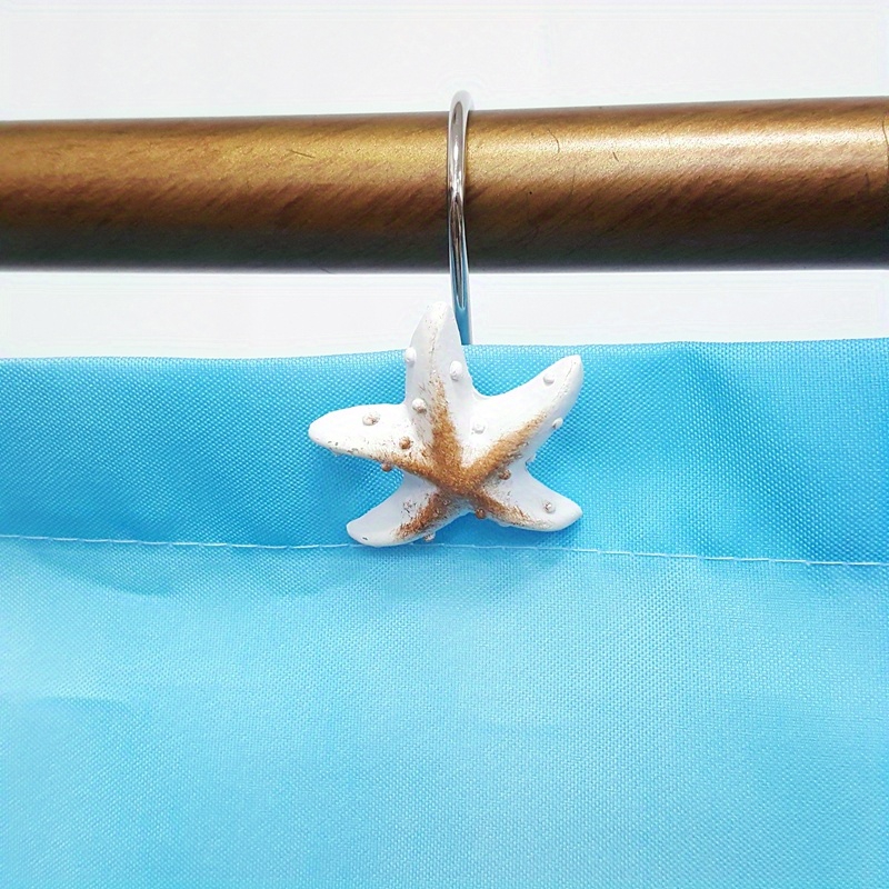 Rust Resistant Ocean Shower Hooks Starfish Shells Seahorse - Temu