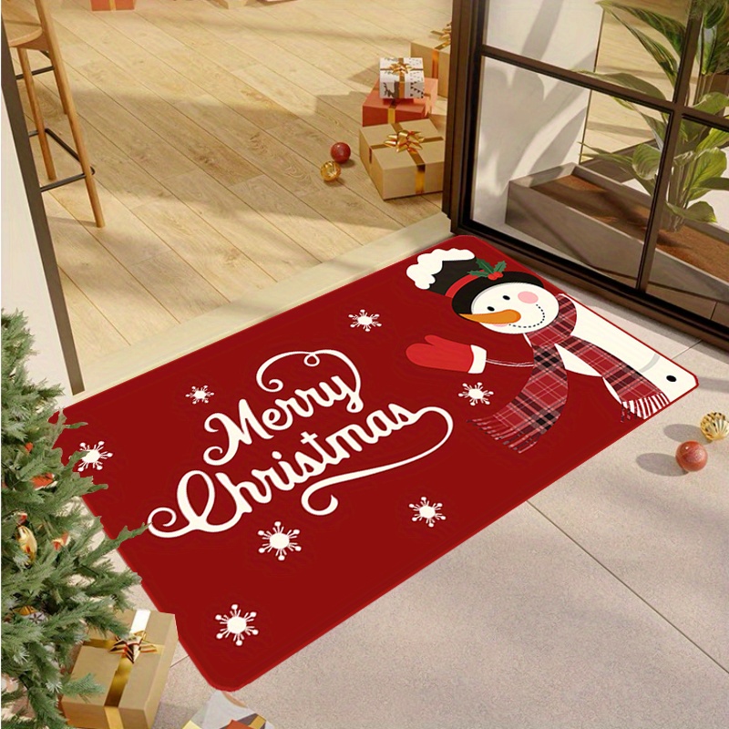 1pc Christmas Doormat Slip-resistant Washable Winter Welcome Mat, Indoor/outdoor  Entrance Rug For Home Decor