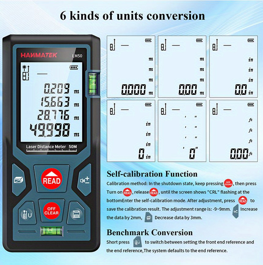 LM50 LM100 Télémètre Laser 50M 100M Télémètre Laser - Temu Canada