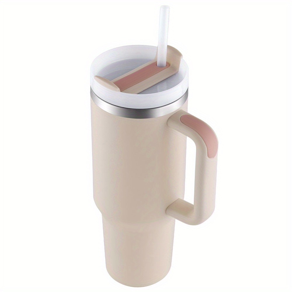  Reusable Coffee Cup with Lid and Handle - Stainless