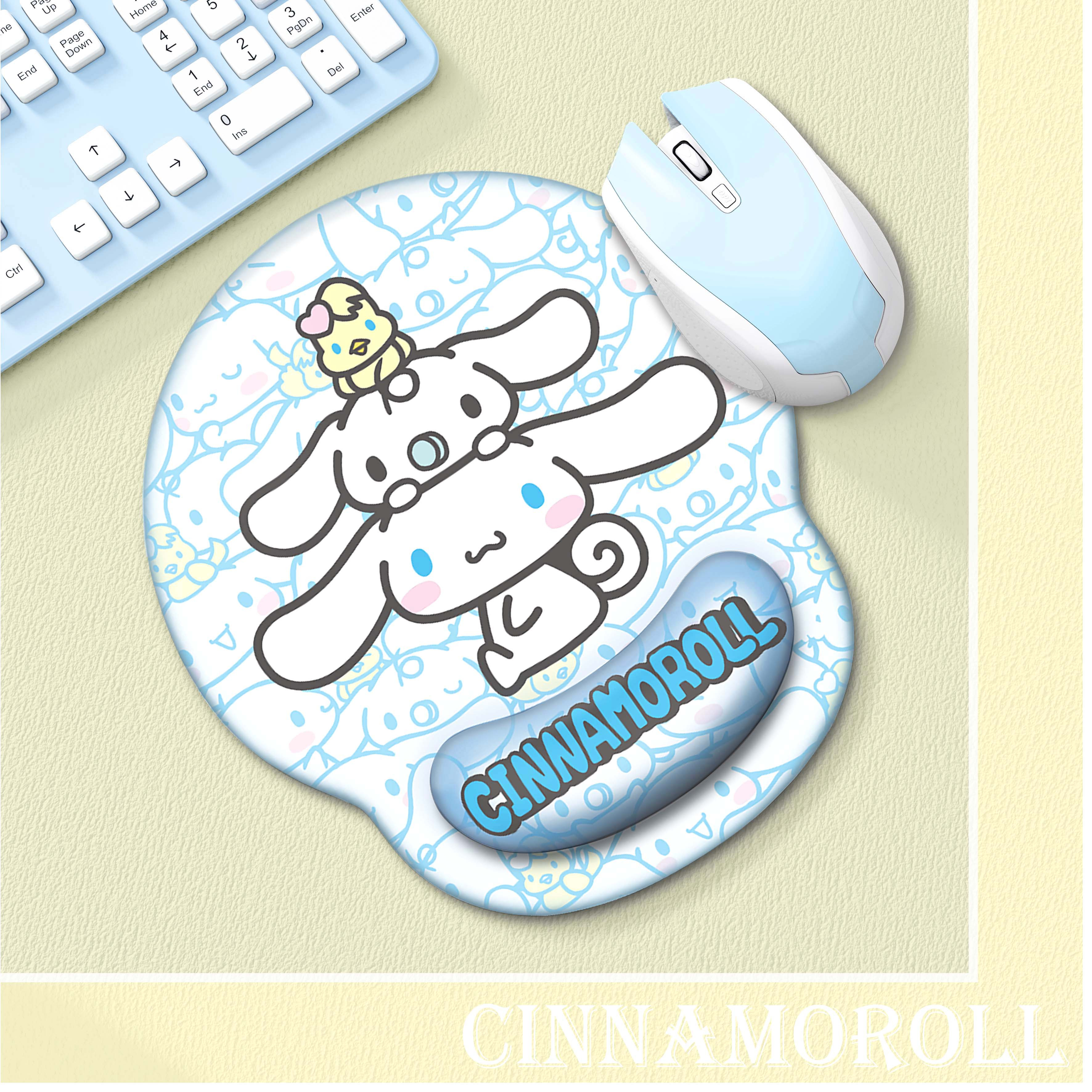 Cartoon Cinnamoroll Mouse Pad 3D Silica Wrist Rest Keyboard Wrist  Protection Pad