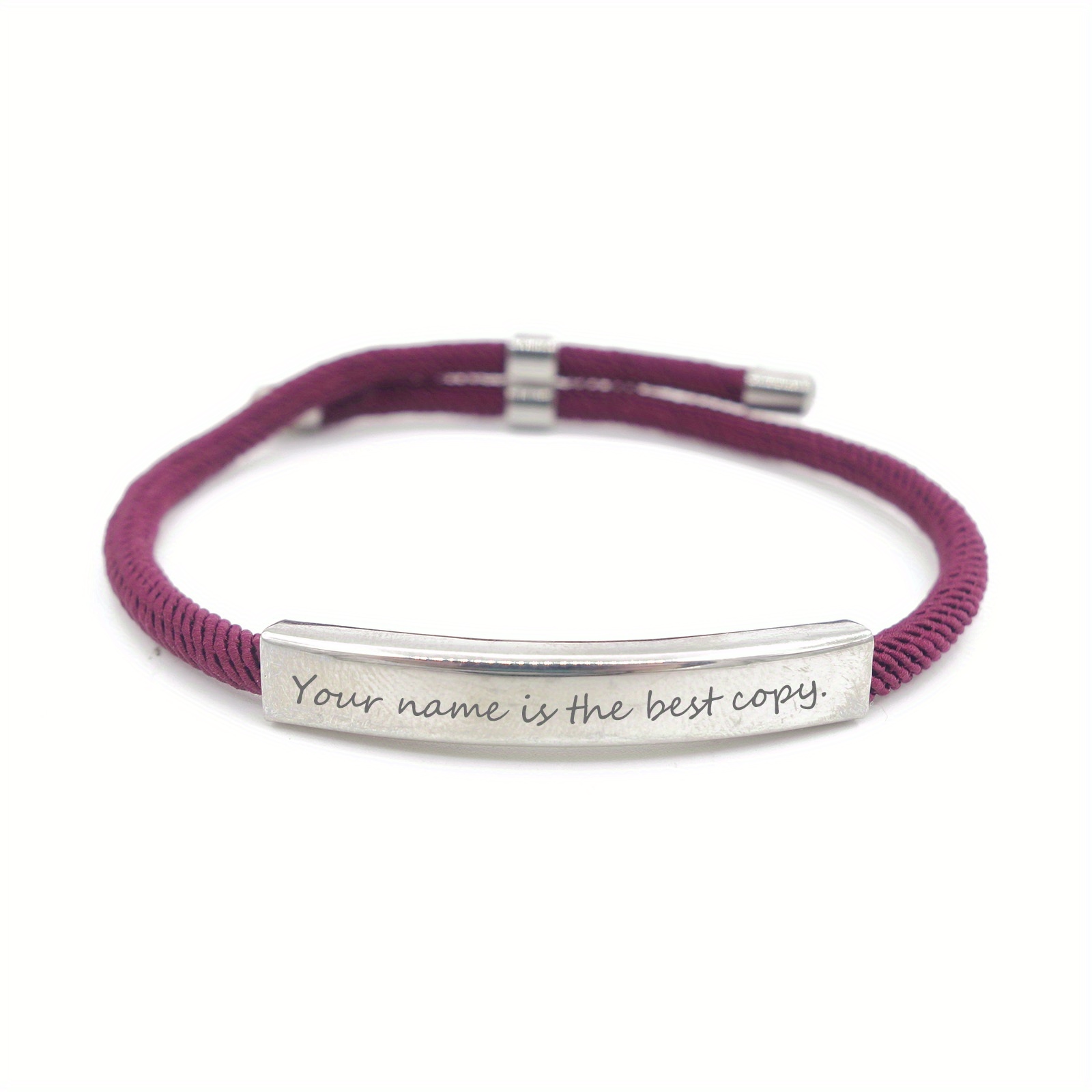 Adjustable Braided Pet Bracelet with Engraved ID