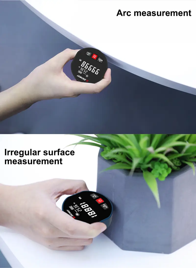 1pc electric tape measure curve surface electronic ruler smart long distance rolling measuring tool flat curved diameter odd shape digital roulette details 3