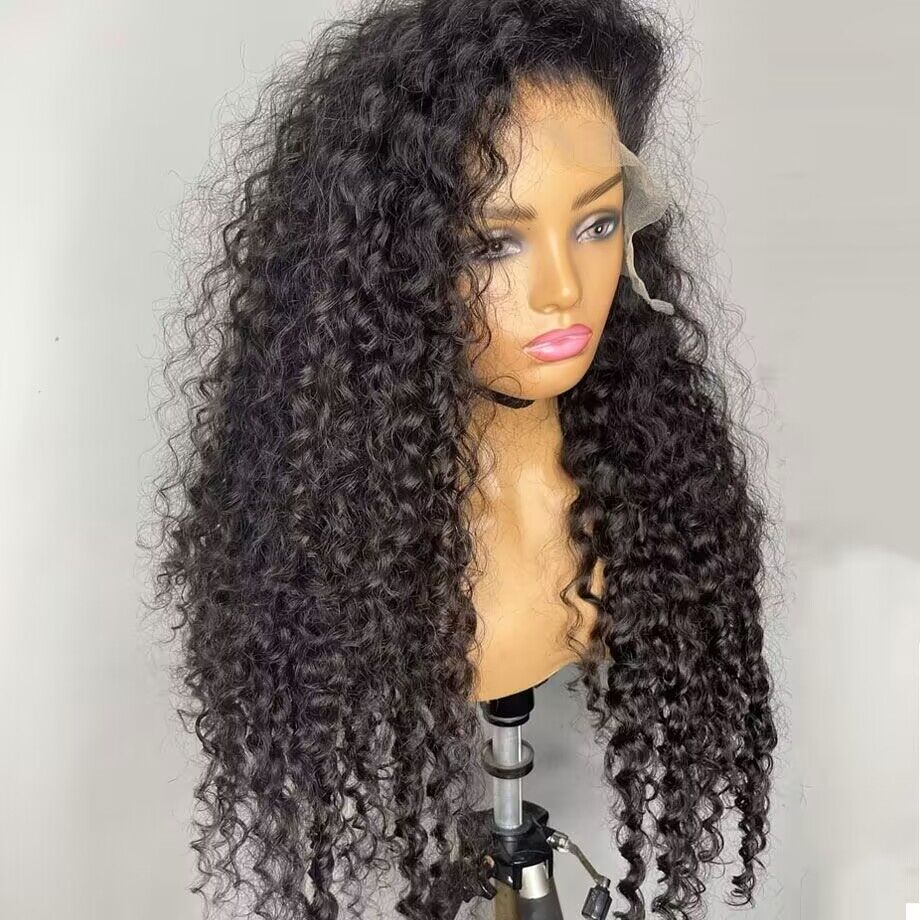 TEMU Perruque à dentelle Water Wave Lace Front 13X4, perruques en cheveux humains à dentelle pour femmes, pré-pince, 30 pouces, HD, perruque frontale