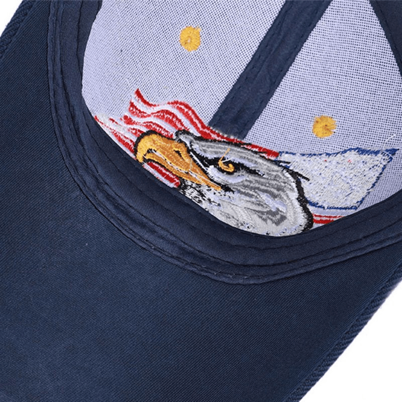 Men's Eagle Usa Flag Embroidered Baseball Breathable - Temu
